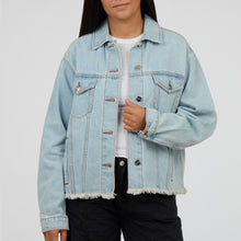 Load image into Gallery viewer, The Crimson Seed Denim Jacket
